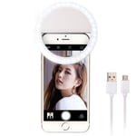 Selfie-ljus, 28 LED-ringljus, selfie-ljus mobiltelefon, selfie-ringljus med 3