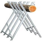 Chevalet de sciage Capacité de charge 150kg en bois galvanisé pliable à chaîne en bois pour tronçonneuse ou scie à main - Hengda