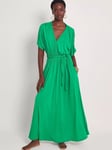 Monsoon Everly Maxi Jersey Dress, Green