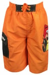 Boys Orange Angry Birds Swimming Trunks Swim Surf Swimwear Beach Shorts 9-10yrs