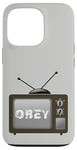 Coque pour iPhone 13 Pro Obey Écran de télévision média de masse Contrôle psychologique