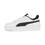 Puma Women Carina Street Sneakers, Puma White-Puma Black-Puma Silver, 8.5 UK