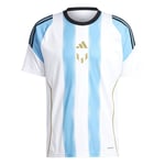 adidas Trenings T-skjorte Messi Triunfo Dorado - Hvit/blue Burst, størrelse X-Small