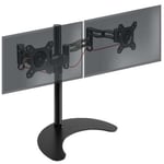 Duronic Monitor Arm Stand DM35D2 | Freestanding Double PC Desk Mount | Aluminium