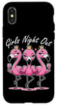 iPhone X/XS Cute Pink Flamingos Girls Night Out for Friends Flamingo Case