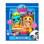 BANDAI Littlest Pet Shop Petfluencer Sunset Pals | Le lot Petfluencer Contient 2 Mini Jouets LPS, 4 Accessoires, 1 Toile de Fond, 1 Carte à Collectionner et 1 Code virtuel | Jouets à Collectionner