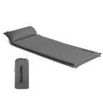 Naturehike Matelas de Camping, Gonflable, Auto-Gonflable, léger, pour la randonnée, Les Voyages en Voiture et la randonnée, 3 cm de Haut, Gris