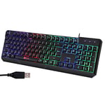 Chroma Gaming Keyboard UK Layout + Slim, Durable, Ergonomic, Quiet, Water