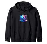 Vintage Television TV Retro 70s 80s Zip Hoodie