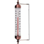 Groofoo - Thermomètre d'extérieur avec jauge, effet bronze – Élégant thermomètre de jardin pour extérieur adapté pour la température extérieure,