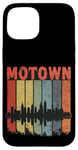 Coque pour iPhone 15 Motown Vintage Inspired Detroit City Skyline 50s 60s 70s