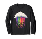 Colorful Rain Cloud Artwork For Joyful Nature Lovers Long Sleeve T-Shirt