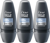 Dove Men Cool Fresh Anti-Perspirant Deodorant Roll-On 50ml  x 3