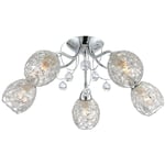 Plafonnier led 20 watts cristal plafonnier éclairage chrome tresse lumière chrome