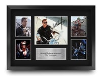 HWC Trading FR A3 Arnold Schwarzenegger Terminator Gifts Printed Signed Autograph Picture Display for Movie Memorabilia Fans - A3 Framed