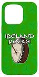 Coque pour iPhone 15 Pro St Patrick Day Bodhran Drummer Drums Percussion Musicien