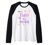 TWO the Moon Cosmos Stars Rocket Space Galaxy 2nd Birthday Raglan Baseball Tee