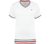 K-Swiss Women's Heritage Sport Tee Tennis Shirt, White, XXS