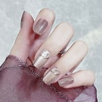 Wearable Manicure False Nail Cat's Eye Nail Tips Fashion Press on Nails  Women