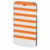 HAMA Hama Lommebokveske DesignLine iPhone6/6S Stripe Oransje/Hvit 138292