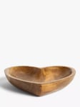 John Lewis Large Heart Bowl, 25cm, FSC-Certified (Mango Wood), Natural