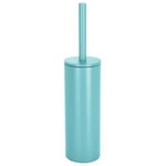 Brosse WC et pot en métal, diamètre 9,5 x H.40 cm, bleu aqua, Spirella Akira