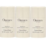 3-pack Calvin Klein Obsession For Men Deodorant Stick 75ml, 75ml