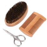 Beard Kit Beard Brush Double-sided Styling Comb Scissors Modeling Kit For Me GF0