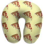 Oreiller De Cou,Coussin De Soutien De Repos De Cou,Oreiller De Voyage en U,Pizza Motif Fromage Couleur U Type Coussin De Tête Camping,Voiture,Bureau,Avion pour Le Repos