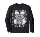 The Devil Tarot Baphomet Satanic Witch Gothic Halloween 666 Long Sleeve T-Shirt