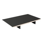 HAY - CPH30 2.0 Extendable Leaf L50 X W80 Black Linoleum Tabletop Black Edge Black Oak Crossbar - Lasting av plater - Ronan & Erwan Bouroullec - Svart