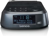 radio réveil Dab+ FM avec double alarme noir