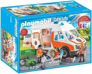 PLAYMOBIL City Life 70049 Hospital Ambulance with Lights and Sound, for Childre