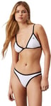 Calvin Klein Women's Non-Wired Triangle Bikini Top, White (Pvh Classic White), S