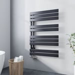 Radiateur Sèche-serviette eau chaude 899x600mm sèche-serviettes, Lames plates ouverture latérale - Anthracite - Meykoers