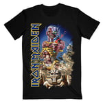 Iron Maiden Men Somewhere Back in Time Short Sleeve T-Shirt, Black, Medium