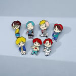 7 st Kpop Bts Brosch Pins Bts Cartoon Brosch För Kläder Ryggsäck Dekoration Present