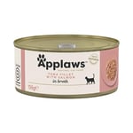 Applaws Nourriture Humide pour Chat 100% Naturelle - Filet de Thon avec Saumon dans Un Bouillon - 24 x 156 g