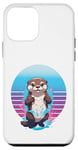 Coque pour iPhone 12 mini Loutre Ludique Expression Joyeuse Éclaboussures D'Eau