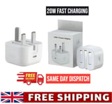 20W USB-C PD Charger for iPhone 15/14/13/12/11 & iPad – Fast Charging Plug UK