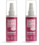 Salt of the Earth Rock Chick Sweet Strawberry Natural Deodorant Spray for Girls (Lot de 2)