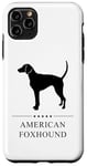 Coque pour iPhone 11 Pro Max Silhouette noire American Foxhound