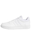 adidas Femme Hoops 3.0 Mid Lifestyle Basketball Low Shoes, Cloud White/Cloud White/Dash Grey, 49 1/3
