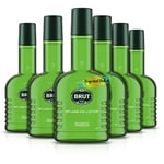 6x Brut Splash On Lotion Aftershave Original Fragrance 200ml