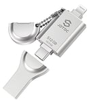 Apple MFi Certified 512GB Photo-Stick-iPhone-External-Storage iPhone 16/15/14/13/12 Memory Stick iPhone-Backup-Drive USB C iPhone-Thumb-Drive iPad-USB-Flash-Drive Photo-Storage-Stick-iPhone Android