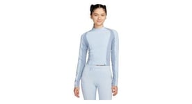 Maillot manches longues femme nike dri fit trail bleu