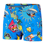 Speedo Infant Boy's Learn to Swim Allover Aquashorts | Swimming Trunks | Comfort Fit | Quick Drying, Bondi/Canary/Cherry Pink, 6-9 Months