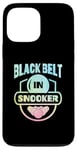 Coque pour iPhone 13 Pro Max Queue de billard avec ceinture noire