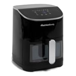 Melchioni Family | Friteuse à Air EMMA, Capacité 5 litres, Écran Tactile et Minuteur, Fenêtre Transparente, Air Fryer Sans Huile avec 8 Programmes, 80-200°, 1300 W, Couleur Noir