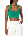 The Drop Greta Fitted Square-neck Halter Sweater Bralette pour Femme, Vert Outremer, 3XL Grande taille